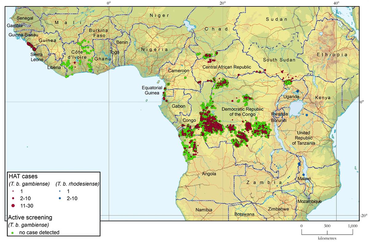Results of an updated analysis of trends in human African trypanosomiasis from 2000 to 2018